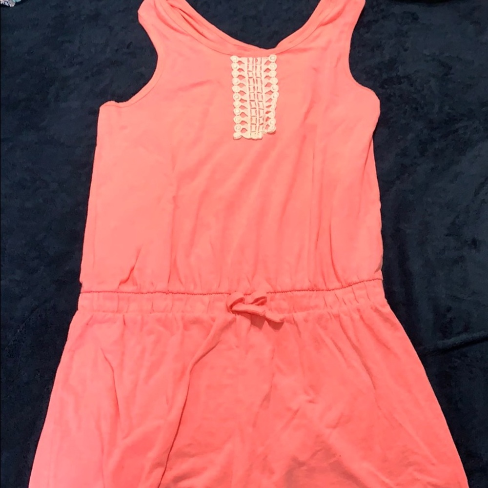 Girls XL pink romper